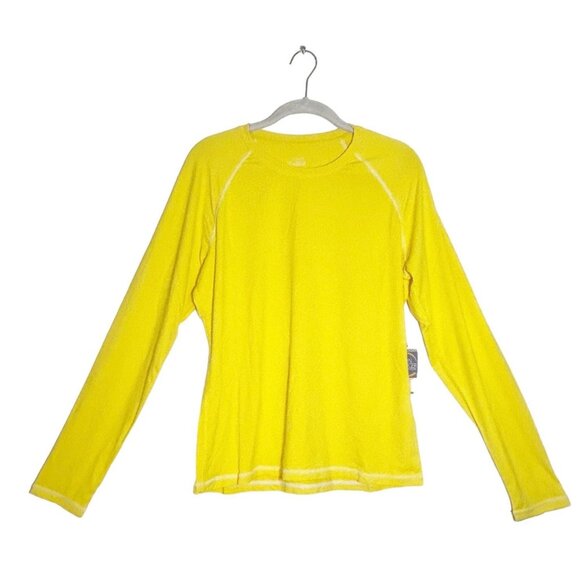 J. Crew Women's UV Protective Sun Shirt Long Sleeves in Yellow - Sz L - NWT - Picture 1 of 7